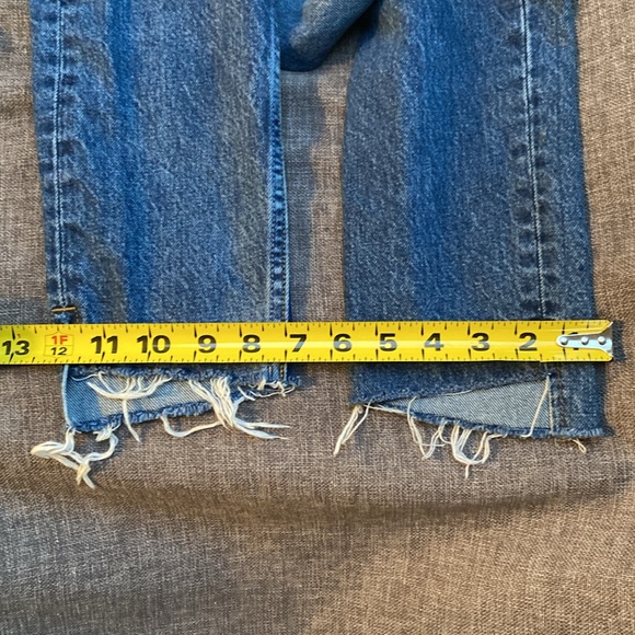 Boyish High Rise Button XXS 24 Straight Ankle Jeans Med Wash - Picture 7 of 14